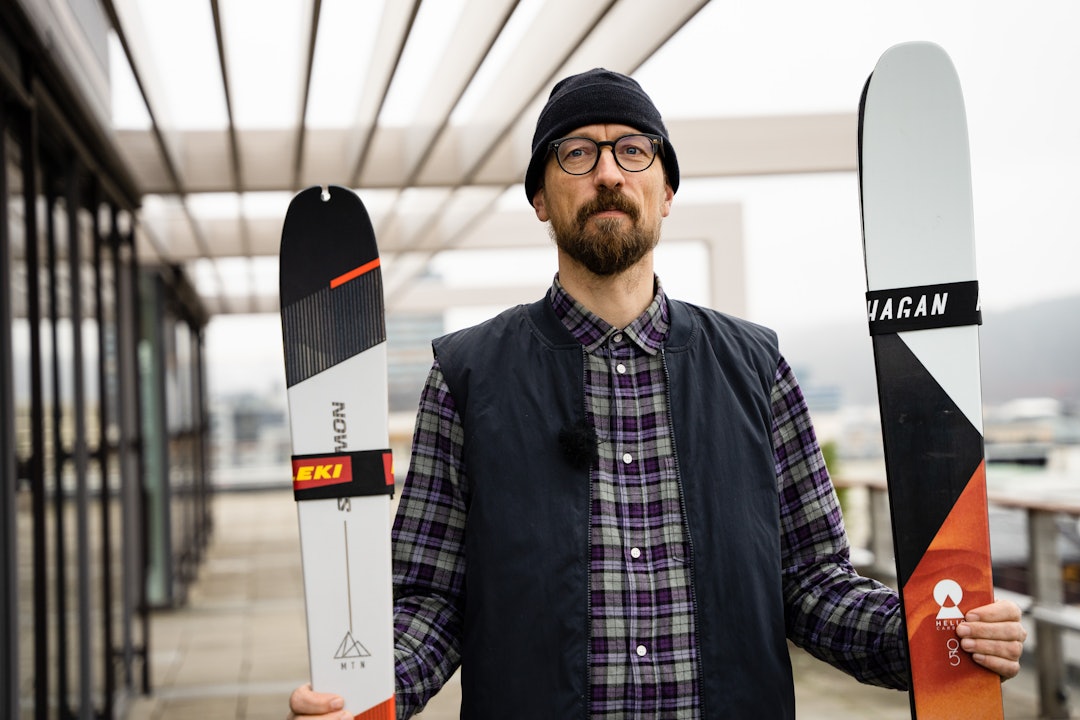 TESTSJEF: Henning Reinton har testet alt fra ganske lette ski til medium-breie ski til veldig breie toppturski. Foto. Christian Nerdrum TESTSJEF: Henning Reinton har testet alt fra ganske lette ski til medium-breie ski til veldig breie toppturski. Foto. Christian Nerdrum