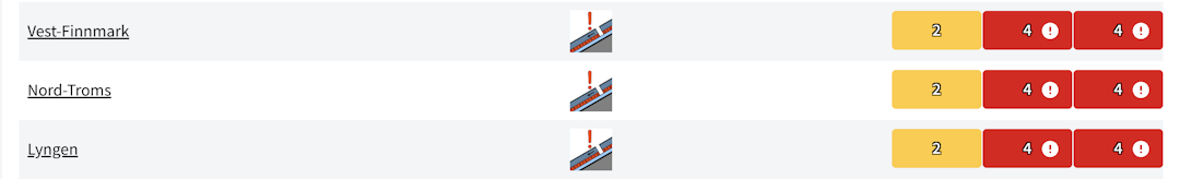 FARE: Varsom.no melder melder faregrad 4 for snøskred torsdag og fredag. FARE: Varsom.no melder melder faregrad 4 for snøskred torsdag og fredag.