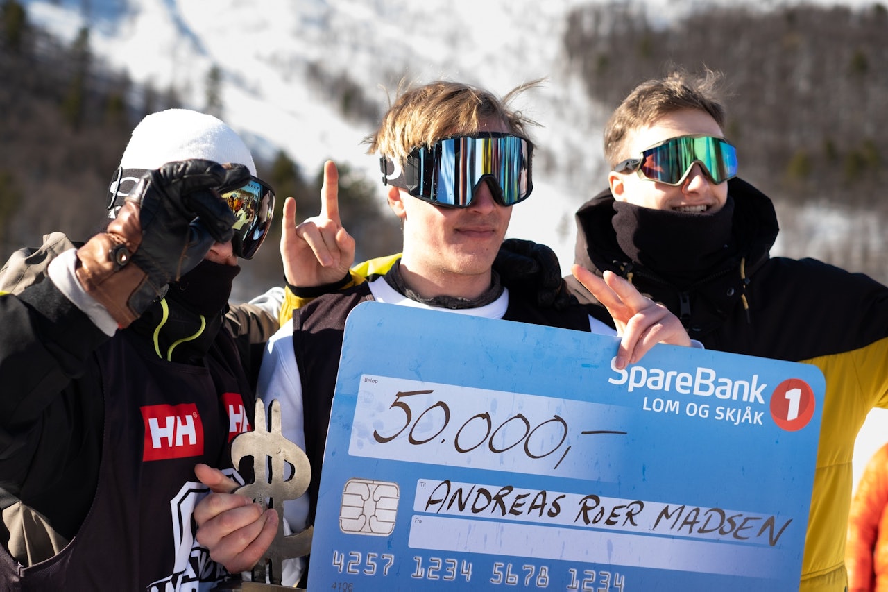 VANT: Andreas Roer Madsen tok med et teknisk og vågalt run seieren i herreklassen og best trick konkurransen. Foto: Frys Film VANT: Andreas Roer Madsen tok med et teknisk og vågalt run seieren i herreklassen og best trick konkurransen. Foto: Frys Film