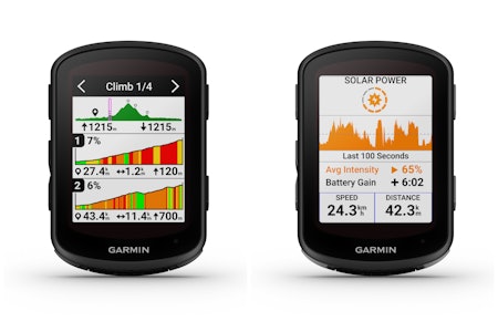SAME SAME, BUT DIFFERENT: Garmin har lansert både Edge 540 og 840 denne uken, med modeller som har solcellelading. Foto: Garmin garmin edge 540 840 sykkelcomputer