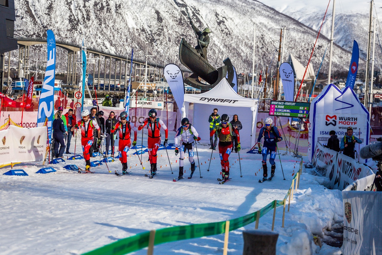 SPRINT: Klette med startnummer 20 endte på en 4. plass under lørdagens sprint i Tromsø. Foto: ISMF SPRINT: Klette med startnummer 20 endte på en 4. plass under lørdagens sprint i Tromsø. Foto: ISMF