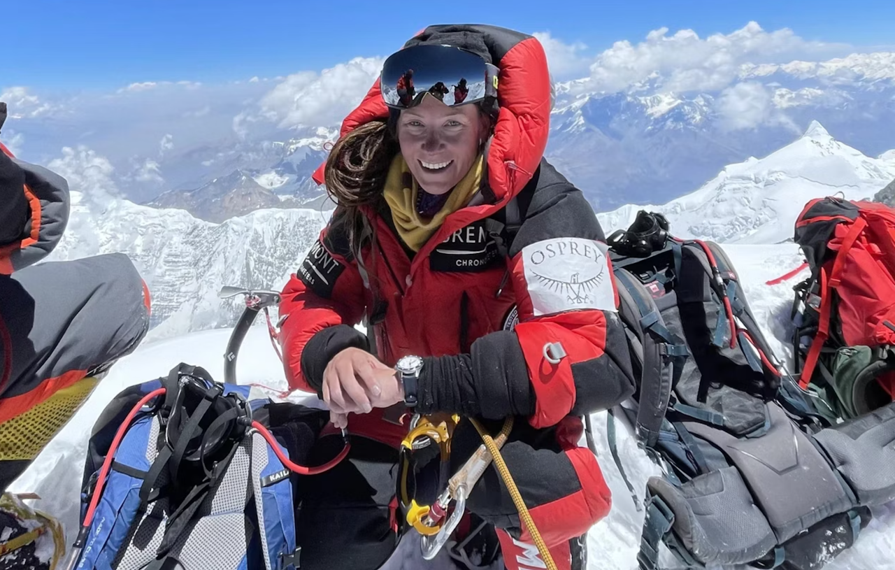 I GANG: Klokka har begynt å tikke for Kristin Harila, som besteg Shishapangma i Tibet i dag. Arkivfoto: 8K Expeditions