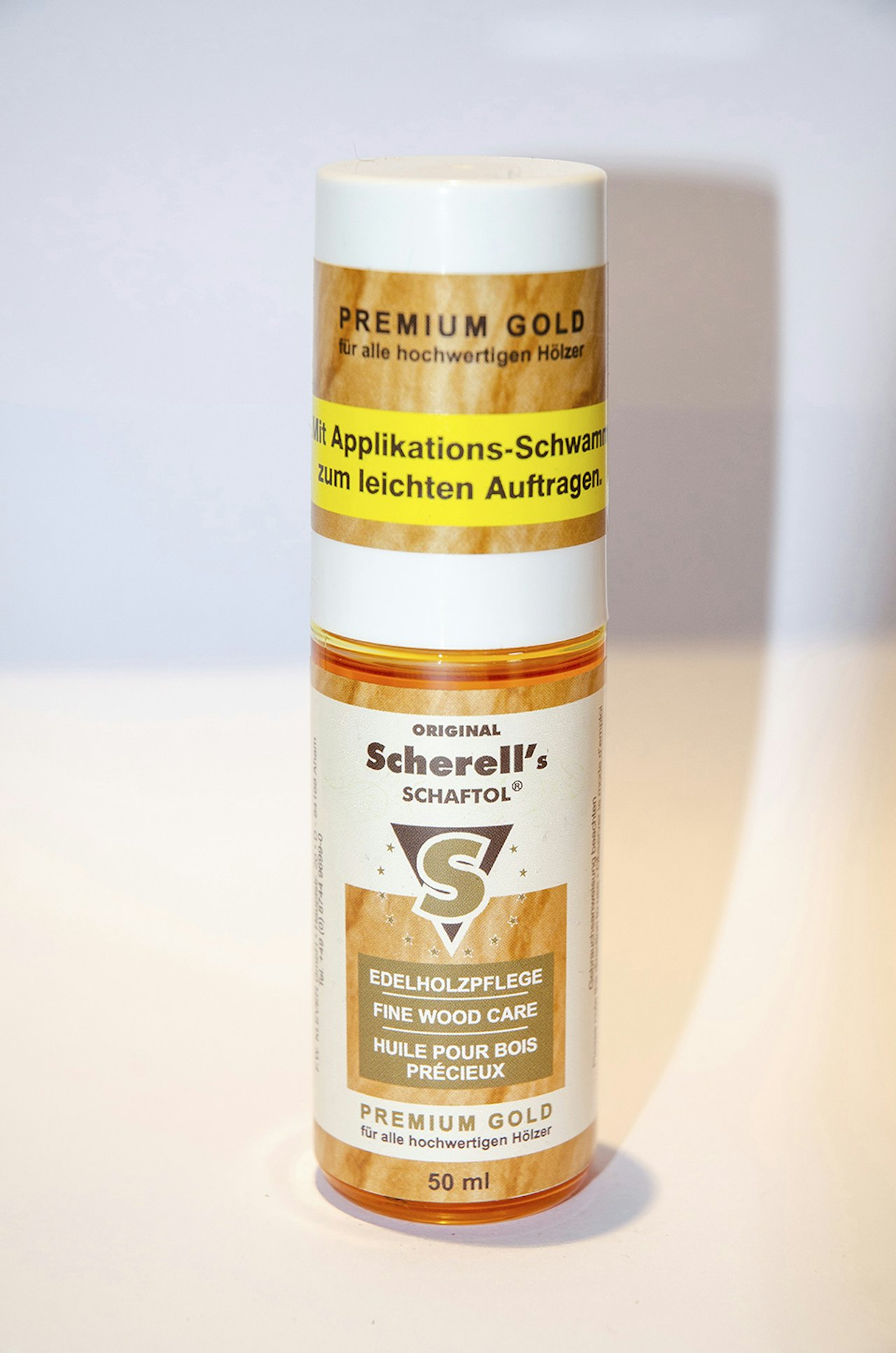 SCHERELL SCHAFTOL: Stokkolje med enkel påføring Scherell Schaftol stokkolje test