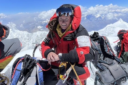 REISER HJEM: Kristin Harila får ikke tillatelse til å klatre i Tibet i tide, og gir nå opp rekordforsøket sitt. Arkivfoto: 8K Expedition kristin harila tibet rekordforsøk