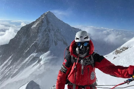 FØRSTE NORSKE KLATRER: Kristin Harila ble denne uka den første nordmannen noensinne som har besteget alle verdens 8000-meters topper. Men det betyr lite for finnmarkingen, som jakter en helt annen rekord. Arkivfoto: 8k Expeditions