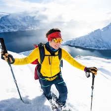 TIL FJELLS: Merrick Johnston er en av mange skiguider som har blitt sertifisert gjennom Nortind-utdanningen Foto: Bård Basberg