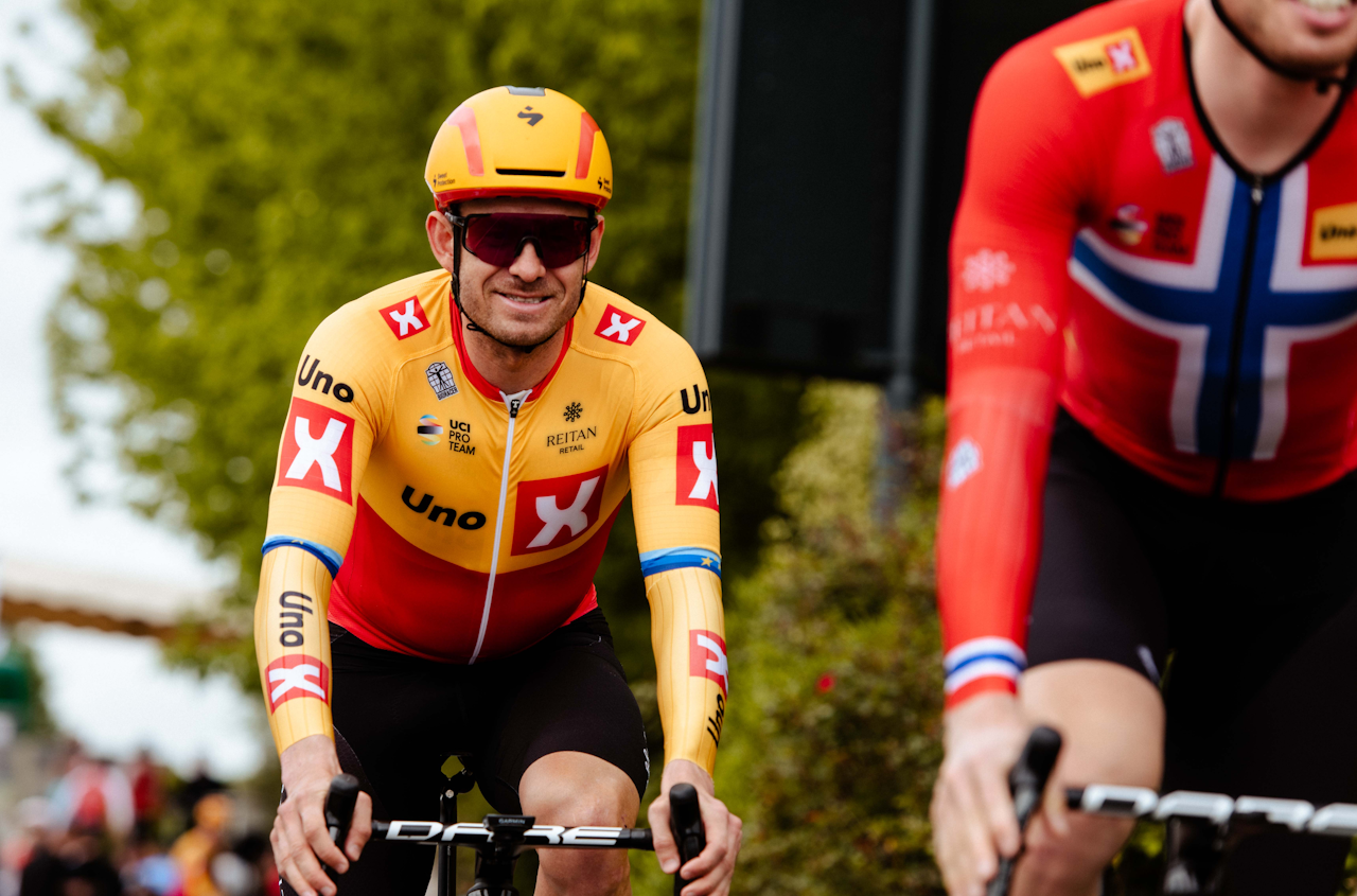 TIL START: Alexander Kristoff er en av kapteinene til Uno-X i Tour of Norway 2023. Foto: Uno-X Pro Cycling/James York TIL START: Alexander Kristoff er en av kapteinene til Uno-X i Tour of Norway 2023. Foto: Uno-X Pro Cycling/James York