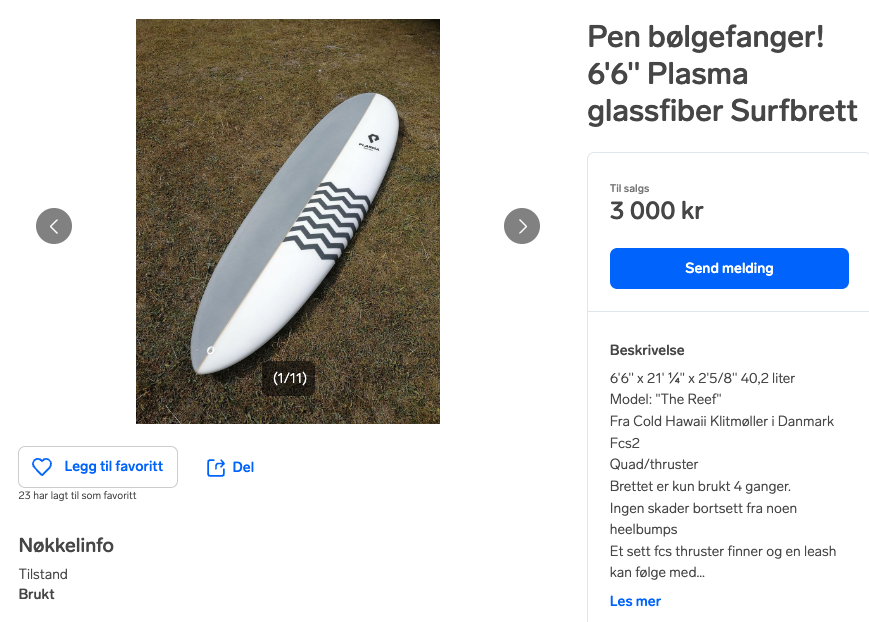 PERFEKT TIL NYBEGYNNEREN, ELLER? Dette brettet tikker av mange bokser, men merk at brettet kan være i minste laget for en helt fersk. Mange er dessuten på jakt etter epoxy i stedet for polyester.