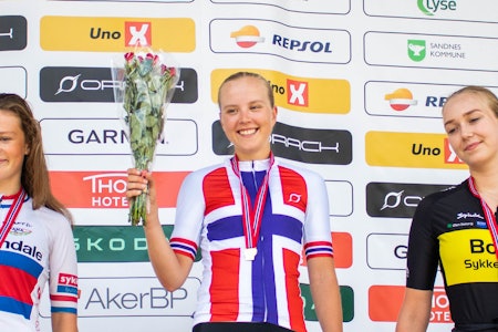 VANT: Ina Nakken gikk til topps på kvinner juniors NM-tempo torsdag. Foto: Knut Andreas Lone VANT: Ina Nakken gikk til topps på kvinner juniors NM-tempo torsdag. Foto: Knut Andreas Lone