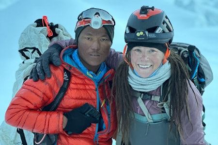 NY TOPP I BOKS: Kristin Harila og Tenjen (Lama) Sherpa fortsetter hardkjøret mot verdensrekord. I natt besteg de Nanga Parbat - verdens nest farligste fjell. Arkivfoto: Kristin Harila