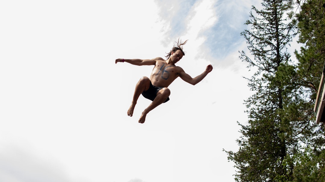 DØDSEDEBUT: Zack Mutton på dødsekonkurransen under Ekstremsportveko. Foto: Fredrik Ouren Jostad Zack Mutton dødser