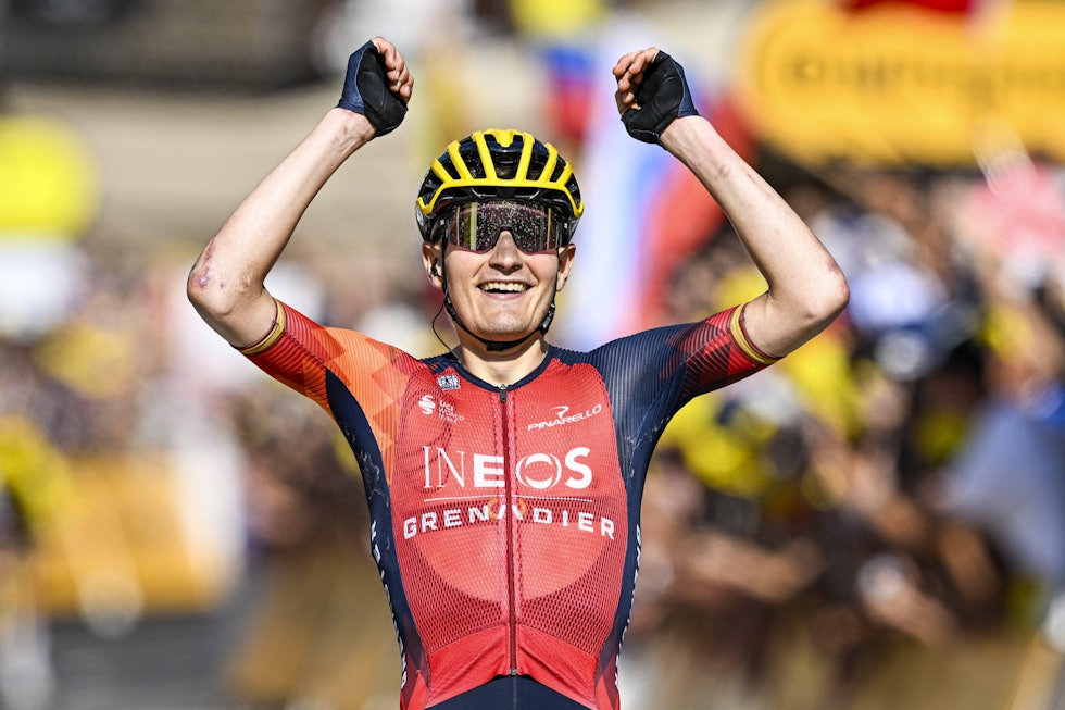 ETAPPESEIER: Carlos Rodriguez kunne knapt tro det da han vant sin aller første Tour de France-etappe. FOTO: Cor Vos