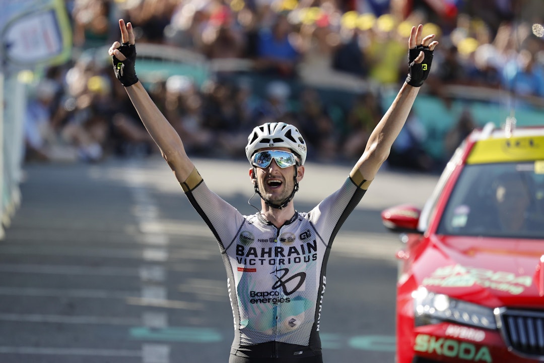 SEIER: Wout Poels (35) tok karrierens første Tour-etappeseier. Foto: Cor Vos