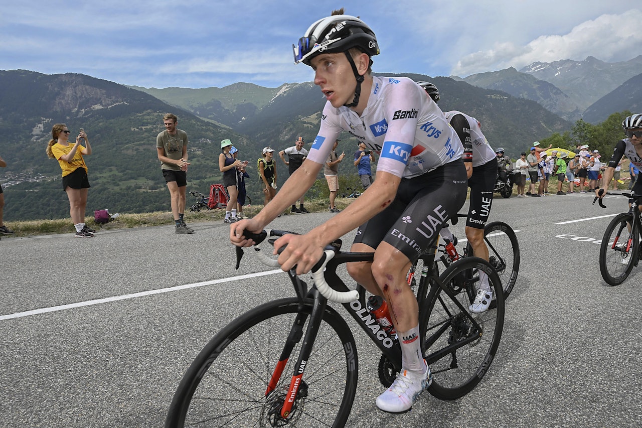 SLUTTKJØRT: Tadej Pogcar gikk på en ny, solid smell under tourens dronningetappe. FOTO: Cor Vos SLUTTKJØRT: Tadej Pogcar gikk på en ny, solid smell under tourens dronningetappe. FOTO: Cor Vos