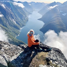 DRØMMESTED: Goksøyra sett fra toppen. Foto: Hege Forfot Goksøyra fra toppen