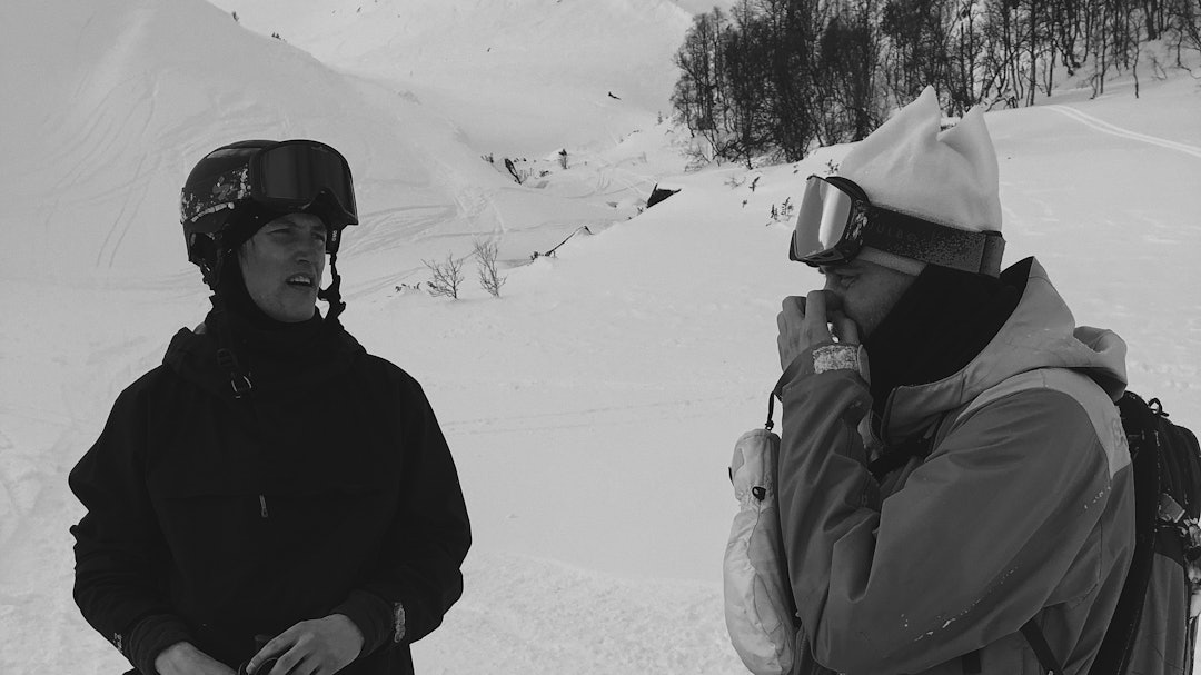 20+20=40: Balder og Erik under filminnspilling i Skarbekksdalen. Foto: Knut August Svisdal Balder Gormssønn og Erik Næss