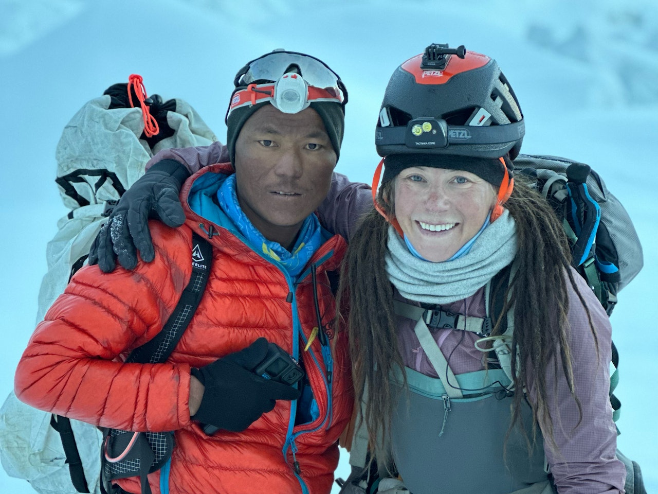 HAVNET MIDT I DRAMAET: Kristin Harila og Tenjen (Lama) Sherpa fikk høyst ufrivillig en sentral rolle da en pakistansk klatrer mistet livet på K2 27. juli. Arkivfoto.