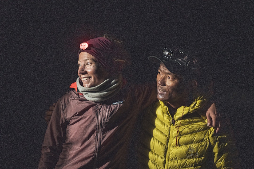 SNART I MÅL: Lama og Kristin etter bestigningen av Broad Peak i Karakoram.