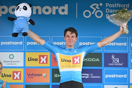 LEDER SAMMENLAGT: Søren Wærenskjold med en ny god etappe i Danmark rundt. Foto: Cor Vos LEDER SAMMENLAGT: Søren Wærenskjold med en ny god etappe i Danmark rundt. Foto: Cor Vos