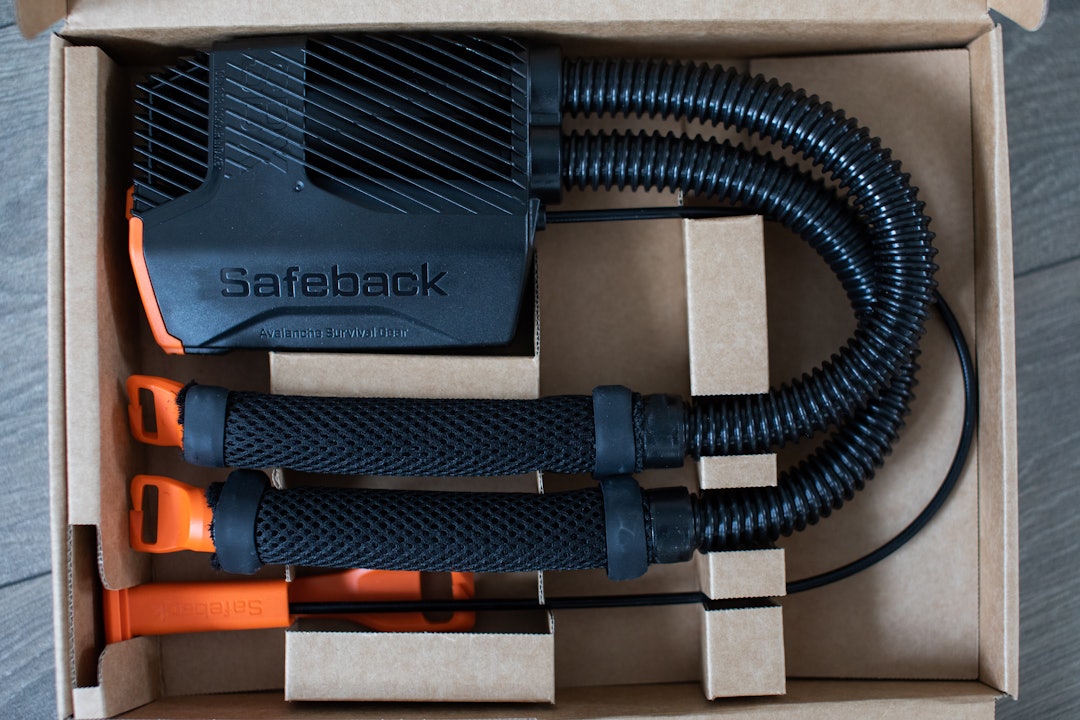 VIFTESYSTEM: Slik ser Safeback SBX ut når det ikke er plassert i ryggsekken. Foto: Tore Meirik