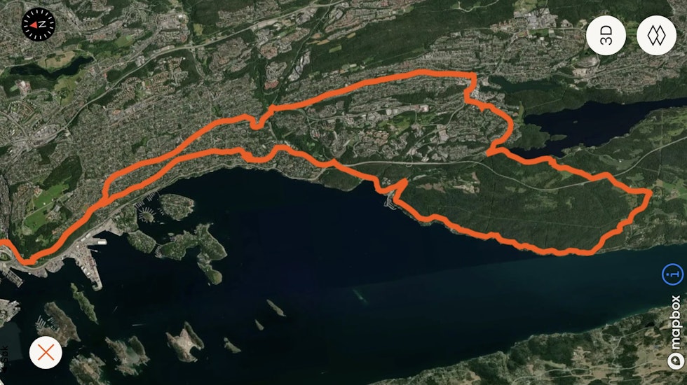 Oslo Dawn Patrol har en fast rute. Denne runden er omtrent tre mil og går innom Svartskog.