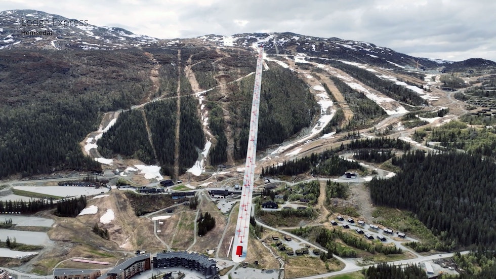 LODGE EXPRESS: Den nye stolheisen vil ta deg fra SkiStar lodge til cirka 1/3 opp i Hamaren. Foto: SkiStar
