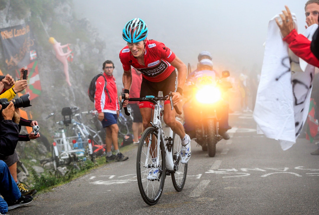 TEMMET ANGLIRU: Kenny Elissonde vant etappen, men Chris Horner var «best of the rest» og sikret sammenlagtseieren i Vuelta a España på den 20. etappen. Foto: Cor Vos