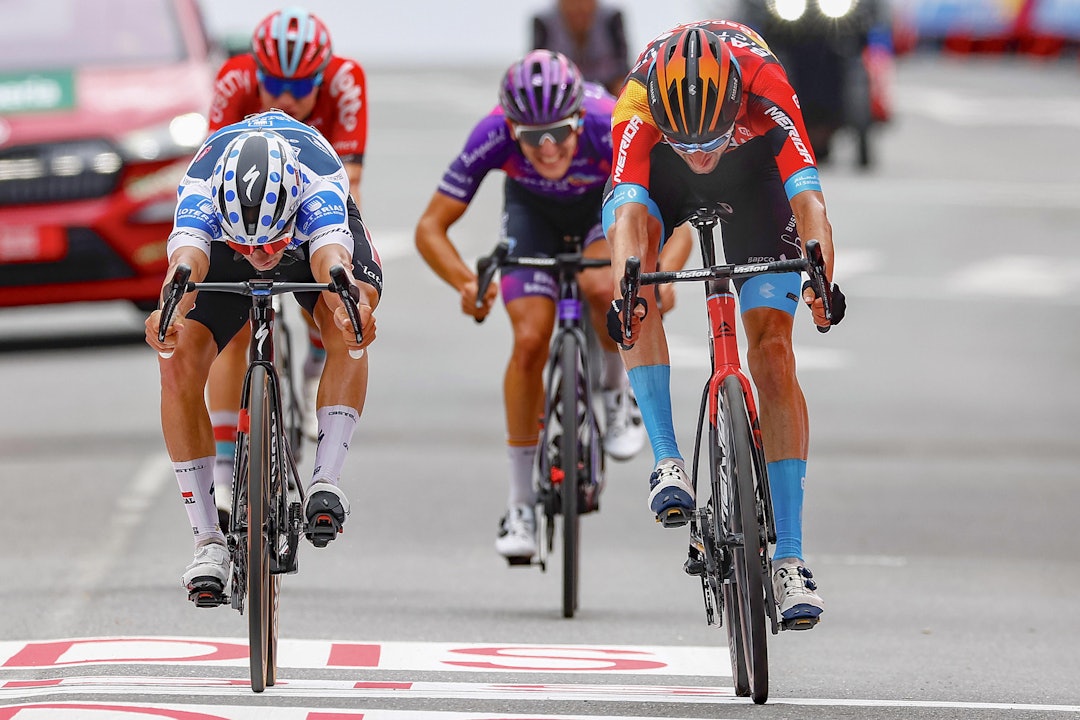 DET LENGSTE STRÅET: Det holdt akkurat for Wout Poels på dagens etappe. Foto: Cor Vos