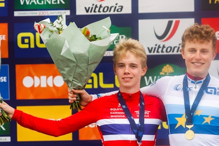 ENDELIG TEMPOSØLV: Jørgen Nordhagen er blant verdens beste juniorer både på landeveien og i tempo. Onsdag smalt det inn en EM-medalje i Drenthe. Foto: Cor Vos ENDELIG TEMPOSØLV: Jørgen Nordhagen er blant verdens beste juniorer både på landeveien og i tempo. Onsdag smalt det inn en EM-medalje i Drenthe. Foto: Cor Vos