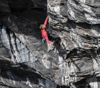 PROSJEKTERING: Jakob Schubert brukte to 3-ukers turer til Flatanger for å sikre seg førstebestigningen av den tredje 9c-ruta i verden. Her fra trening på Project Big i fjor. Foto: Tore Meirik PROSJEKTERING: Jakob Schubert brukte to 3-ukers turer til Flatanger for å sikre seg førstebestigningen av den tredje 9c-ruta i verden. Her fra trening på Project Big i fjor. Foto: Tore Meirik