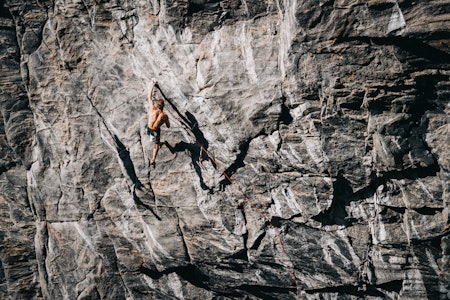 STERKING: Jakob Schubert fra Østerrike er muligens verdens beste klatrer. Foto: Moritz Klee