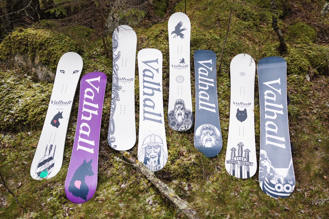 Valhall Snowboard kommer i fire ulike modeller.