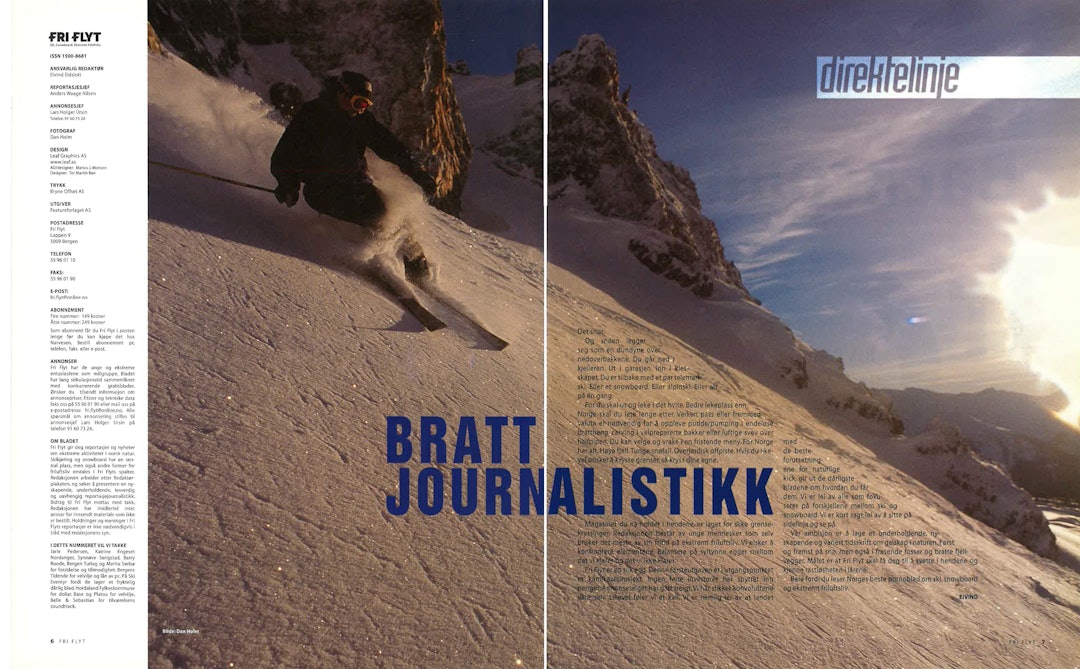 NOSTALGI: Slik så lederartikkelen ut i den aller første utgaven av Fri Flyt i 1998. NOSTALGI: Slik så lederartikkelen ut i den aller første utgaven av Fri Flyt i 1998.