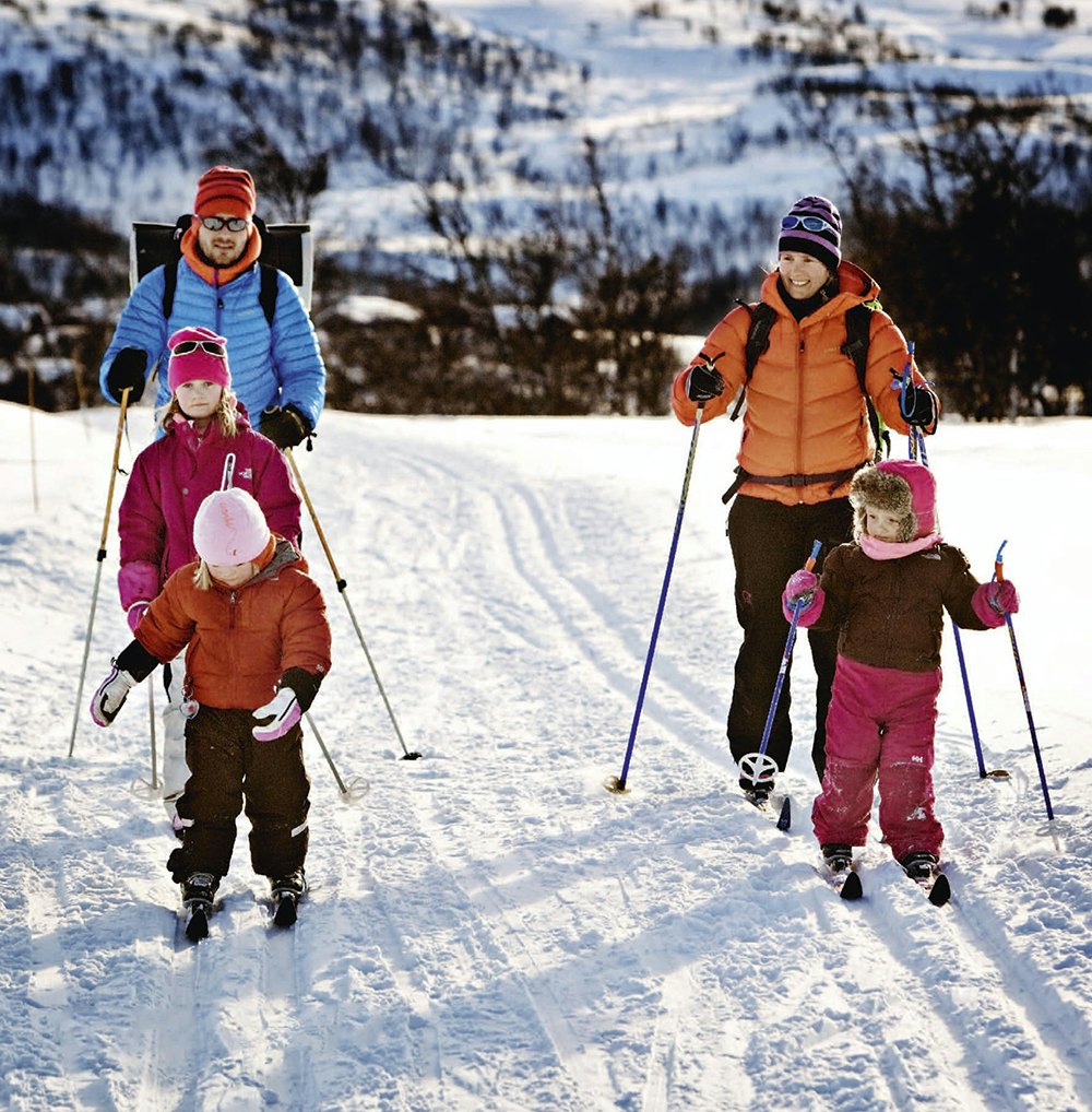 På tur i langrennsløypene på Tyin-Filefjell. Foto: Jørn H. Moen