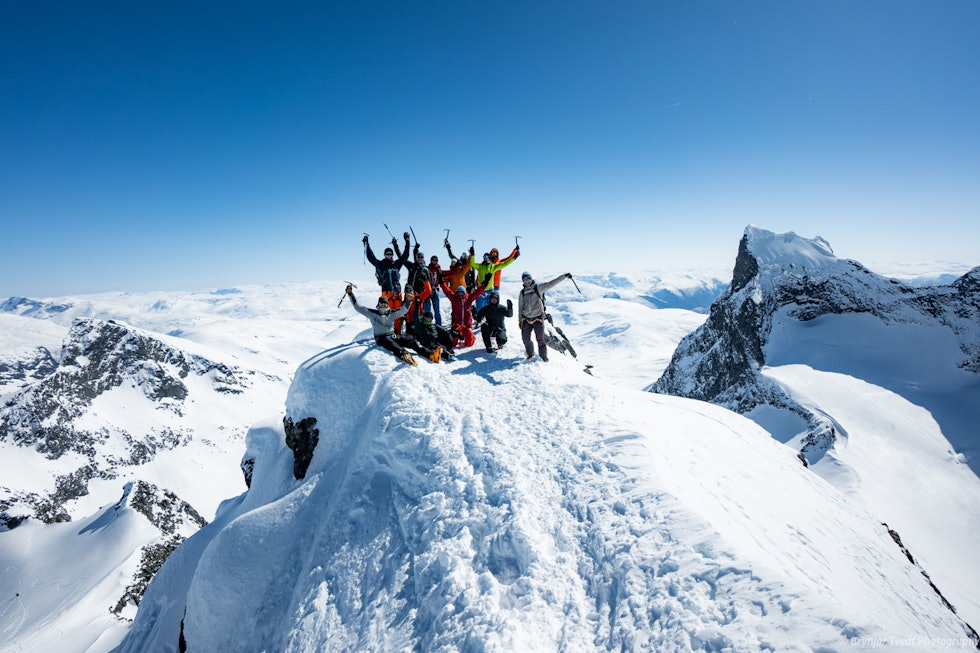 Draumen om å stå på toppen av ein tind i Jotunheimen! Foto Brynjar Tvedt