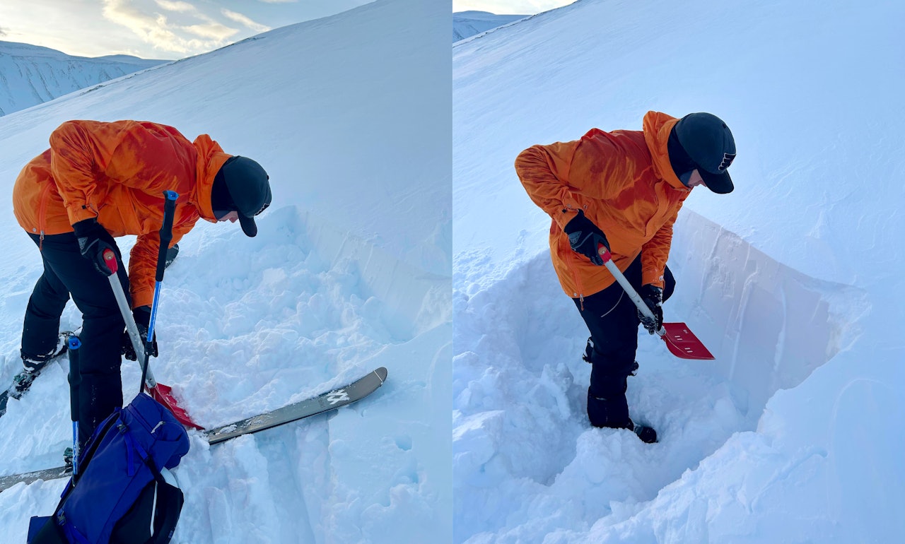 VANSKELIG Å FINNE: Du kan (og bør) grave så mye du vil, men det er vanskelig å få klare svar fra snøen slik forholdene er i store deler av Norge nå. Skredproblemet vedvarende svake lag er uforutsigbart og vanskelig. Dette er fra jakt på skredproblemer i Storlidalen i romjula. Foto: Siv-Elin Skogen VANSKELIG Å FINNE: Du kan (og bør) grave så mye du vil, men det er vanskelig å få klare svar fra snøen slik forholdene er i store deler av Norge nå. Skredproblemet vedvarende svake lag er uforutsigbart og vanskelig. Dette er fra jakt på skredproblemer i Storlidalen i romjula. Foto: Siv-Elin Skogen