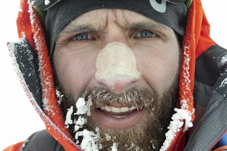 FRAMME: Vincent Colliard gikk for ny Sydpolen-rekord, og klarte det med solid margin. Bildet er fra en tidligere tur. Foto: Agence El vincent colliard