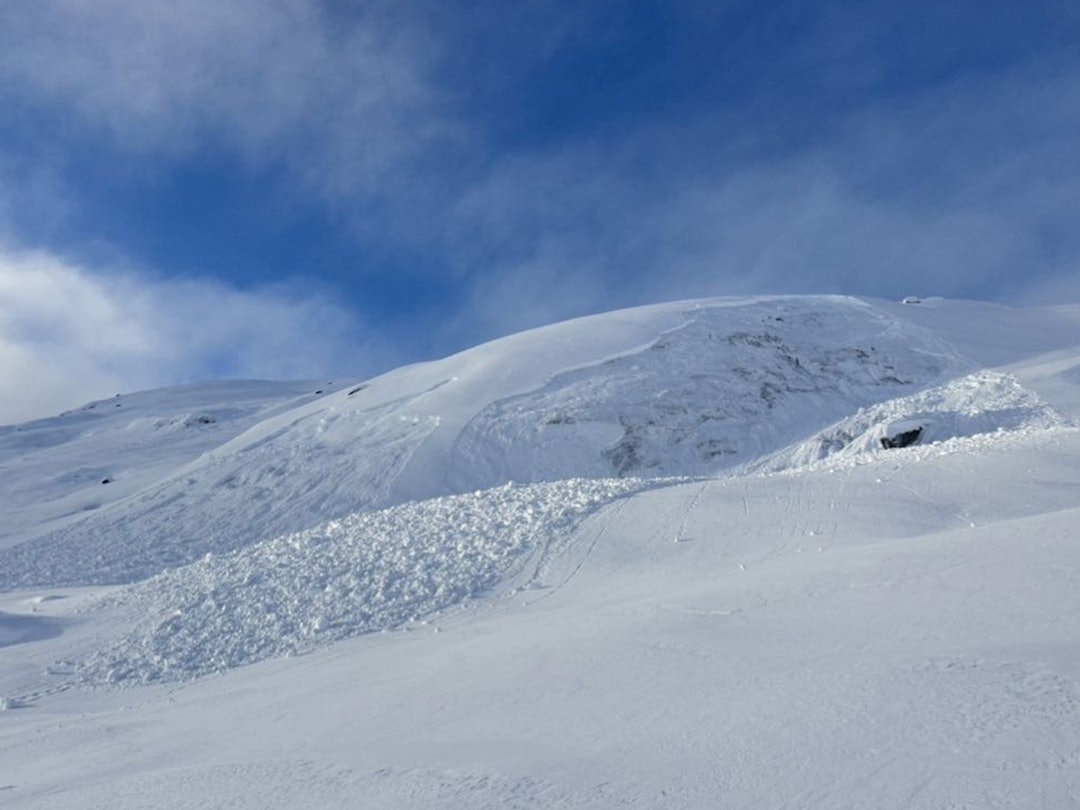 JOSTEDALEN: Dette skreddet gikk i Jostedalen torsdag. Foto: Regobs/ @idaelisabeth snøskred