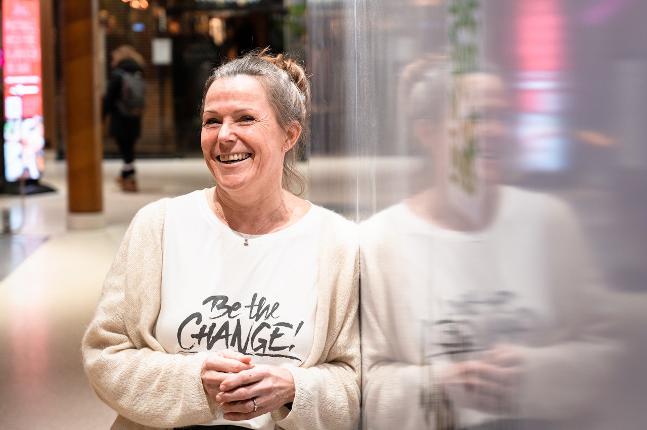 «BE THE CHANGE»: Klart og tydelig budskap fra den innstilte sykkelpresidenten. Foto: Henrik Alpers