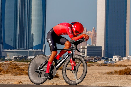 TEMPO MED MONSTERDREV: Tobias Foss fikk sin tempodebut for Ineos Grenadiers i UAE Tour. Og vekket oppsikt. Foto: Cor Vos TEMPO MED MONSTERDREV: Tobias Foss fikk sin tempodebut for Ineos Grenadiers i UAE Tour. Og vekket oppsikt. Foto: Cor Vos