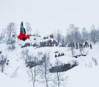 SHOW: Backflips og frikjøring er blant de faste ingrediensene i Fjellsportfestivalens oppskrift. Foto: Fjellsportfestivalen