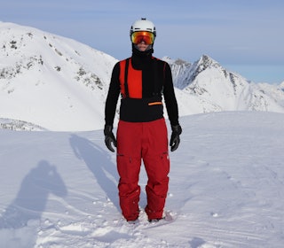 Vi har testet Mammut Haldigrat HS selebukse. Foto: Siv-Elin Skogen mann på vinterfjellet