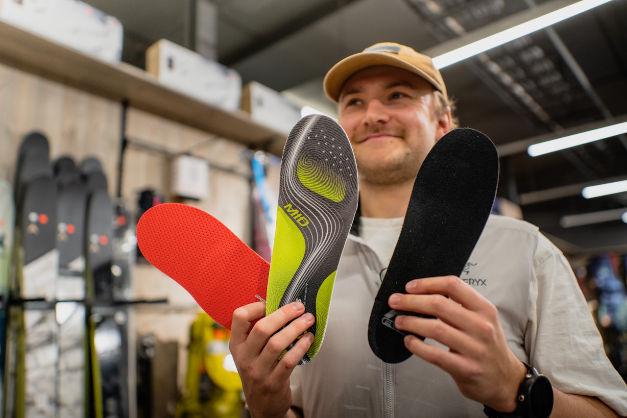 GOD SÅLE: Anders Tjeldflåt mener du bør ta deg råd til å oppgradere støvlene til noen som er spesialtilpasset dine sko. Foto: Sigurd Ekeli Grimsby