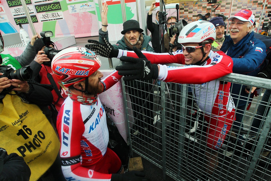 HOVMESTEREN: Sykkel er en lagsport. Uten bidraget fra blant andre Luca Paolini underveis, hadde det aldri blitt noen norsk bragd i Sanremo denne dagen. FOTO: Cor Vos