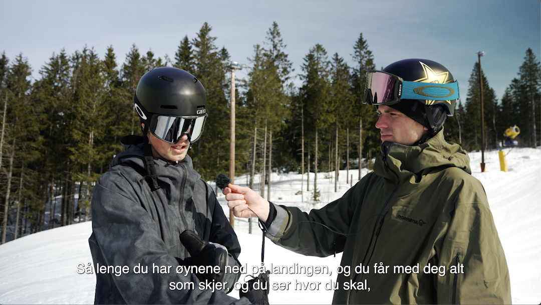 KROPPEN FØLGER HODET: Markus Olimstad tipser om å sette hode og blikk mot landingen.