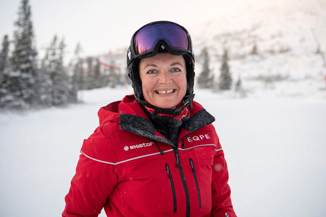 DESTINASJONSSJEF I TRYSIL: Gudrun Sanaker Lohne. Foto: Ola Mattsson dame med hjelm