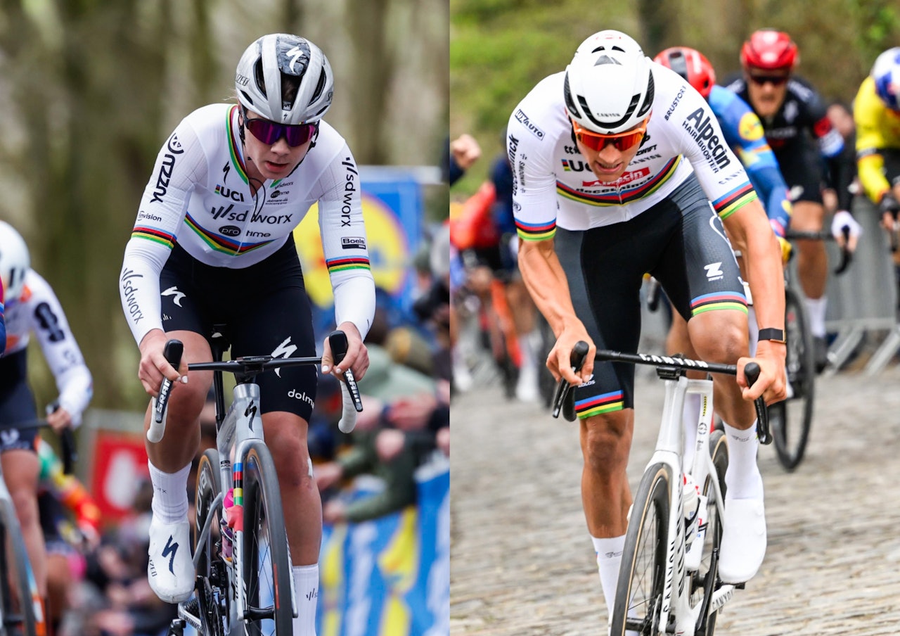 STORFAVORITTER: Verdensmestrene Lotte Kopecky og Mathieu van der Poel. Foto: Cor Vos STORFAVORITTER: Verdensmestrene Lotte Kopecky og Mathieu van der Poel. Foto: Cor Vos