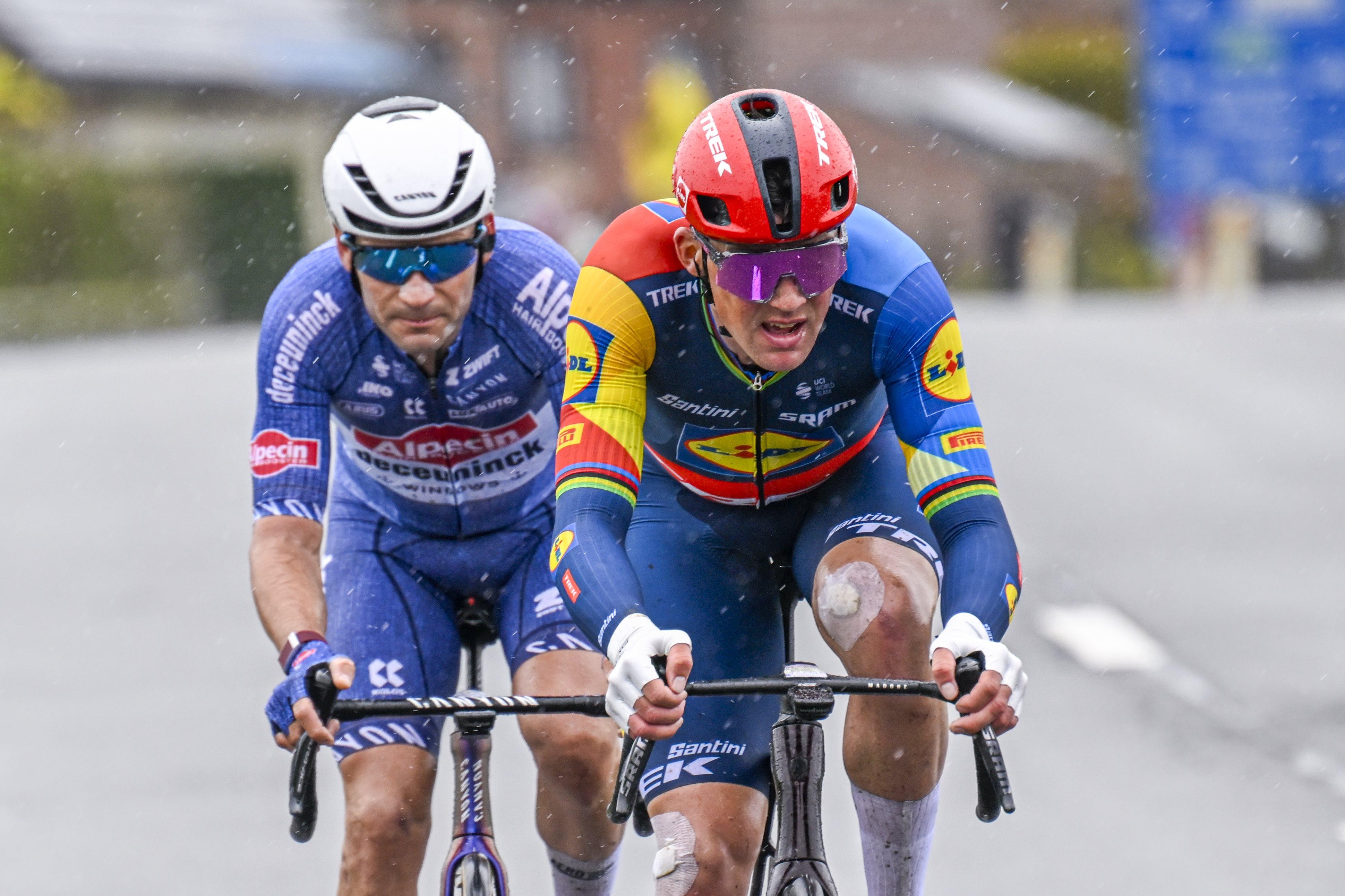 TABBE?: Mads Pedersen får kritikk etter angrepet sitt i Flandern rundt. Foto: Cor Vos