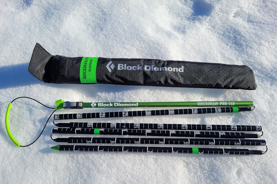Black Diamond Quickdraw 240. Foto: Christer Lundberg Nes søkestang med oppbevaringspose
