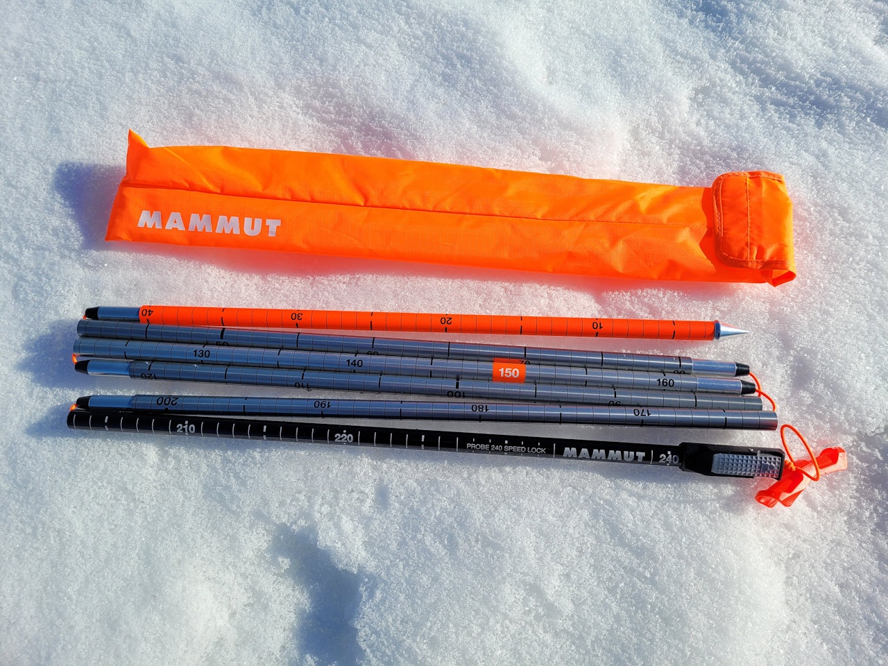 Mammut Speed Lock 240. Foto: Christer Lundberg Nes søkestang med oppbevaringspose